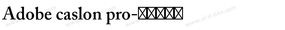 Adobe caslon pro字体转换